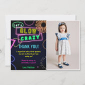 Glow Neon Lights Verjaardagsfeest Dankjewel Card Kaart (Voorkant)