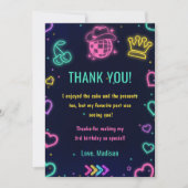 Glow Neon Lights Verjaardagsfeest Kaart (Voorkant)