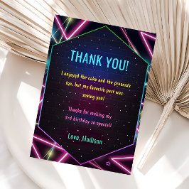 Glow Neon Lights Verjaardagsfeest Kaart