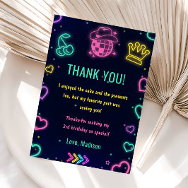 Glow Neon Lights Verjaardagsfeest Kaart