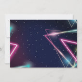 Glow Neon Lights Verjaardagsfeest Kaart (Achterkant)