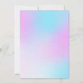 Glow Neon Tropisch Zwembad Party zwemverjaardag Kaart (Achterkant)