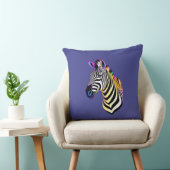 Glow Neon Zebra Kussen (Stoel)