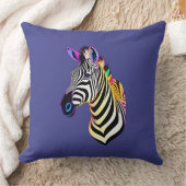 Glow Neon Zebra Kussen (Deken)