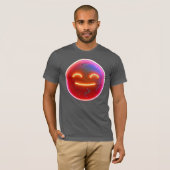 Glow of Joy: een digitale emoticon T-shirt (Voorkant volledig)