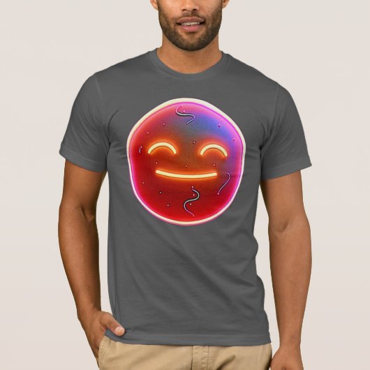 Glow of Joy: een digitale emoticon T-shirt (Voorkant)