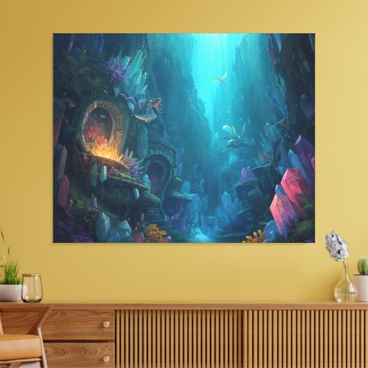 Glow of the Forgotten Depths Canvas Afdruk (Insitu (Woonkamer))