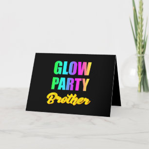 Glow Party Broer Retro 80s Verjaardagscadeau Kaart