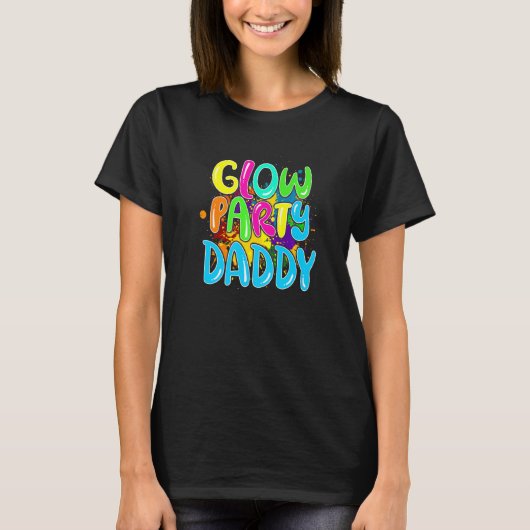 Glow Party Kleding Glow Party Glow Party Papa T-shirt (Voorkant)