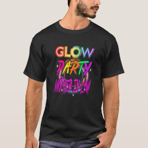 Glow Party Moeder in rechte Paint Splatter Effect  T-shirt