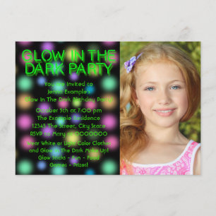 Glow Party Neon Glow In Het Donkere Verjaardagsfee Kaart