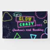 Glow Party Neon Kleurrijke Verjaardagsfeestbanner Spandoek (Horizontaal)