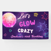 Glow Party Neon Kleurrijke Verjaardagsfeestbanner Spandoek (Horizontaal)
