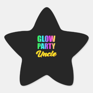 Glow Party oom 80s-groep van de Birthday-partij Ster Sticker