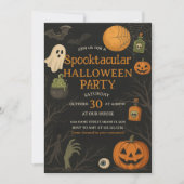 Glow Party Spooktacular Halloween Uitnodiging (Voorkant)