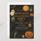 Glow Party Spooktacular Halloween Uitnodiging (Voorkant / Achterkant)