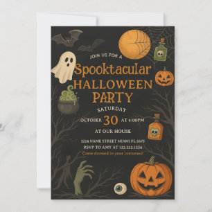 Glow Party Spooktacular Halloween Uitnodiging