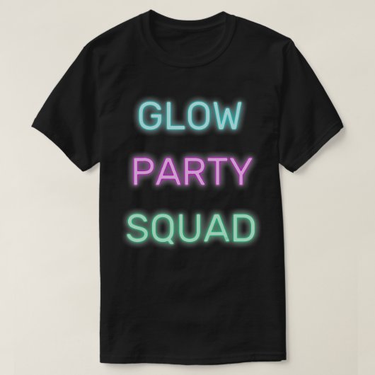 Glow Party Squad 80er Retro Party Team Glow Dance T-shirt (Design voorkant)