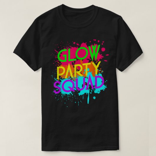 Glow Party Squad Funny Halloween Group T-shirt (Design voorkant)