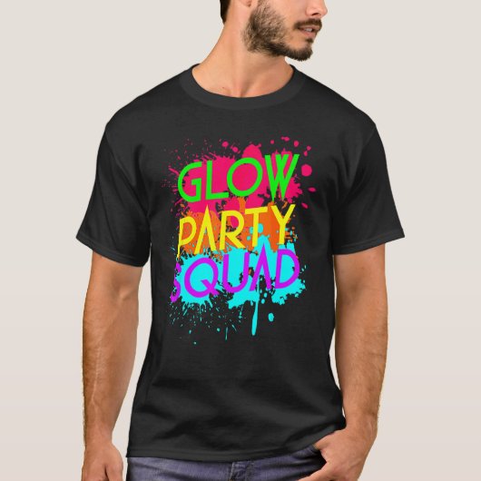 Glow Party Squad Groep T-shirt (Voorkant)