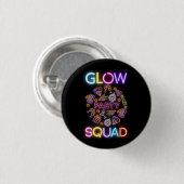 Glow Party Squad Neon Lights Birthday Jubileum Ronde Button 3,2 Cm (Voorkant /achterkant)