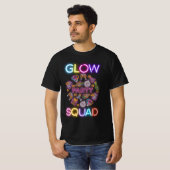 Glow Party Squad Neon Lights Birthday Jubileum T-shirt (Voorkant volledig)