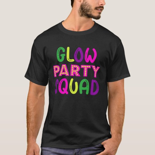 Glow Party Squad Neon Lights T-shirt (Voorkant)