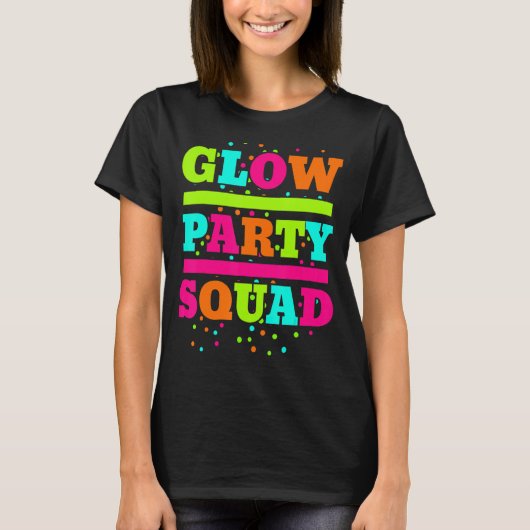 Glow Party Squad Neon Lights T-shirt (Voorkant)
