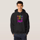 Glow Party Squad Paint Splatter Effect Glow Party Hoodie (Voorkant volledig)