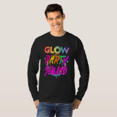 Glow Party Squad Paint Splatter Effect Glow Party T-shirt (Voorkant volledig)