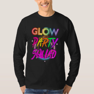 Glow Party Squad Paint Splatter Effect Glow Party T-shirt