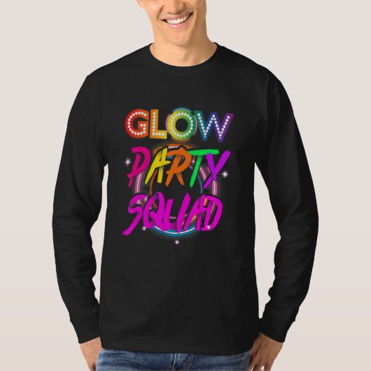 Glow Party Squad Paint Splatter Effect Glow Party T-shirt (Voorkant)