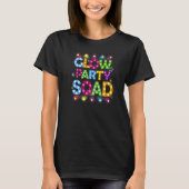 Glow Party Squad Paint Splatter Effect Glow Party T-shirt (Voorkant)