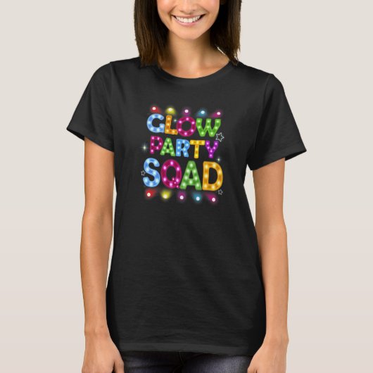 Glow Party Squad Paint Splatter Effect Glow Party T-shirt (Voorkant)