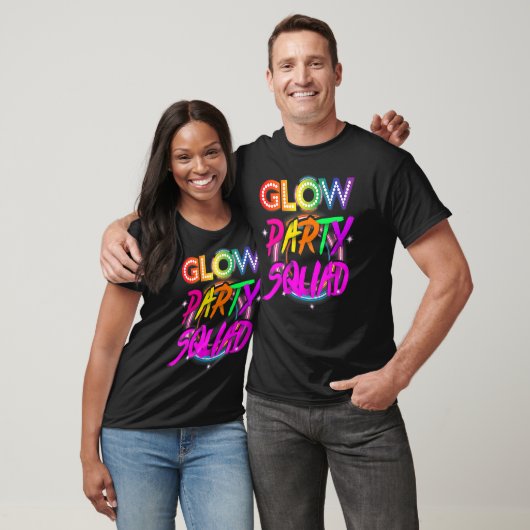 Glow Party Squad Paint Splatter Effect Glow Party T-shirt (Unisex)
