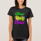 Glow Party Squad Paint Splatter Effect Glow Party  T-shirt (Voorkant)