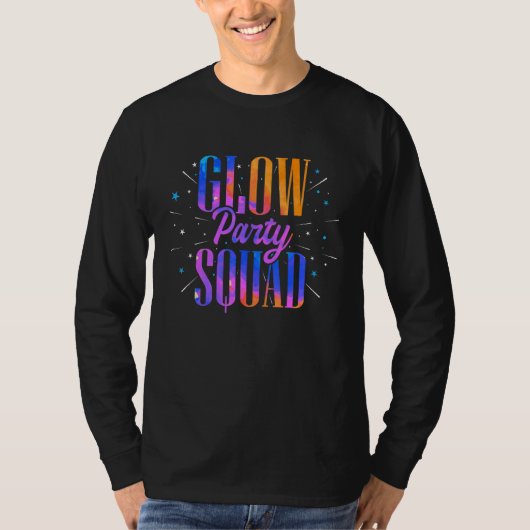Glow Party Squad Retro Party Wear T-shirt (Voorkant)