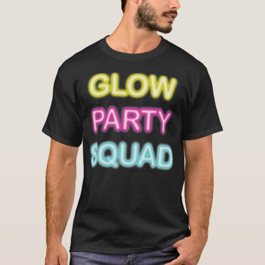 Glow Party Squad Shirt - Neon Glow Party Shirt Cla (Voorkant)