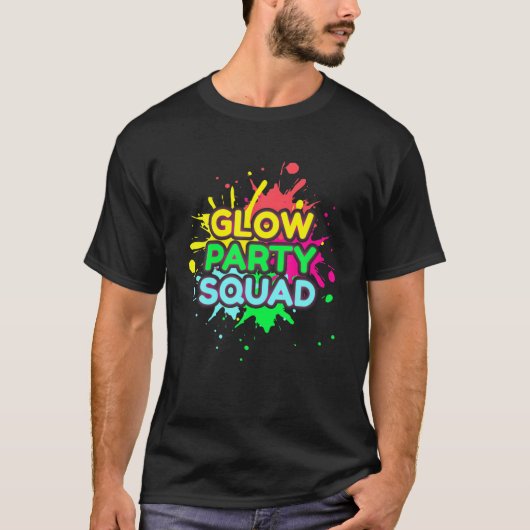 Glow Party Squad T-shirt (Voorkant)