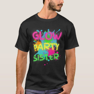 Glow Party Squad Zister Paint Splatter Glow T-shirt