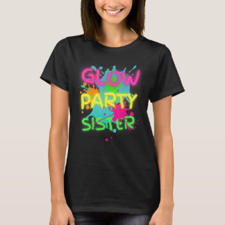 Glow Party Squad Zister Paint Splatter Glow T-shirt