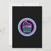 Glow Party uitnodiging, Neon verjaardagsfeestje Kaart (Achterkant)