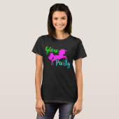 Glow party unicorn neon t-shirt (Voorkant volledig)