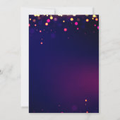 Glow Party verjaardagsuitnodiging Kaart (Achterkant)