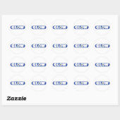GLOW Pin Blue Logo Ronde Sticker (Vel)