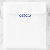 GLOW Pin Blue Logo Ronde Sticker (Tas)