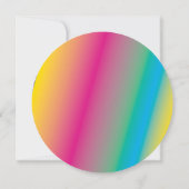 GLOW Rainbow Splash Bar Bat Mitzvah Uitnodiging (Achterkant)