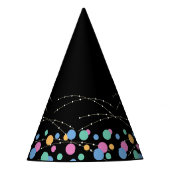 Glow & Roll Birthday bash zwart Feesthoedjes (Voorkant)