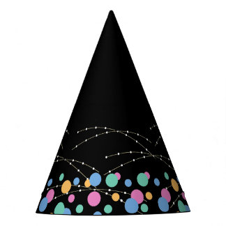 Glow & Roll Birthday bash zwart Feesthoedjes