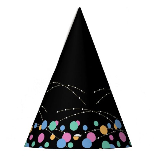 Glow & Roll Birthday bash zwart Feesthoedjes (Links)